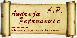 Andreja Petrušević vizit kartica